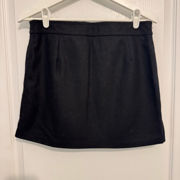 GAP womens black mini skirt 4 wool blend button up fully lined Y2K 90s 2000s - Picture 4 of 15